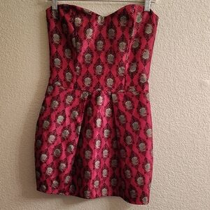 Rubber Ducky Productions Strapless Pink and Black Dress C24